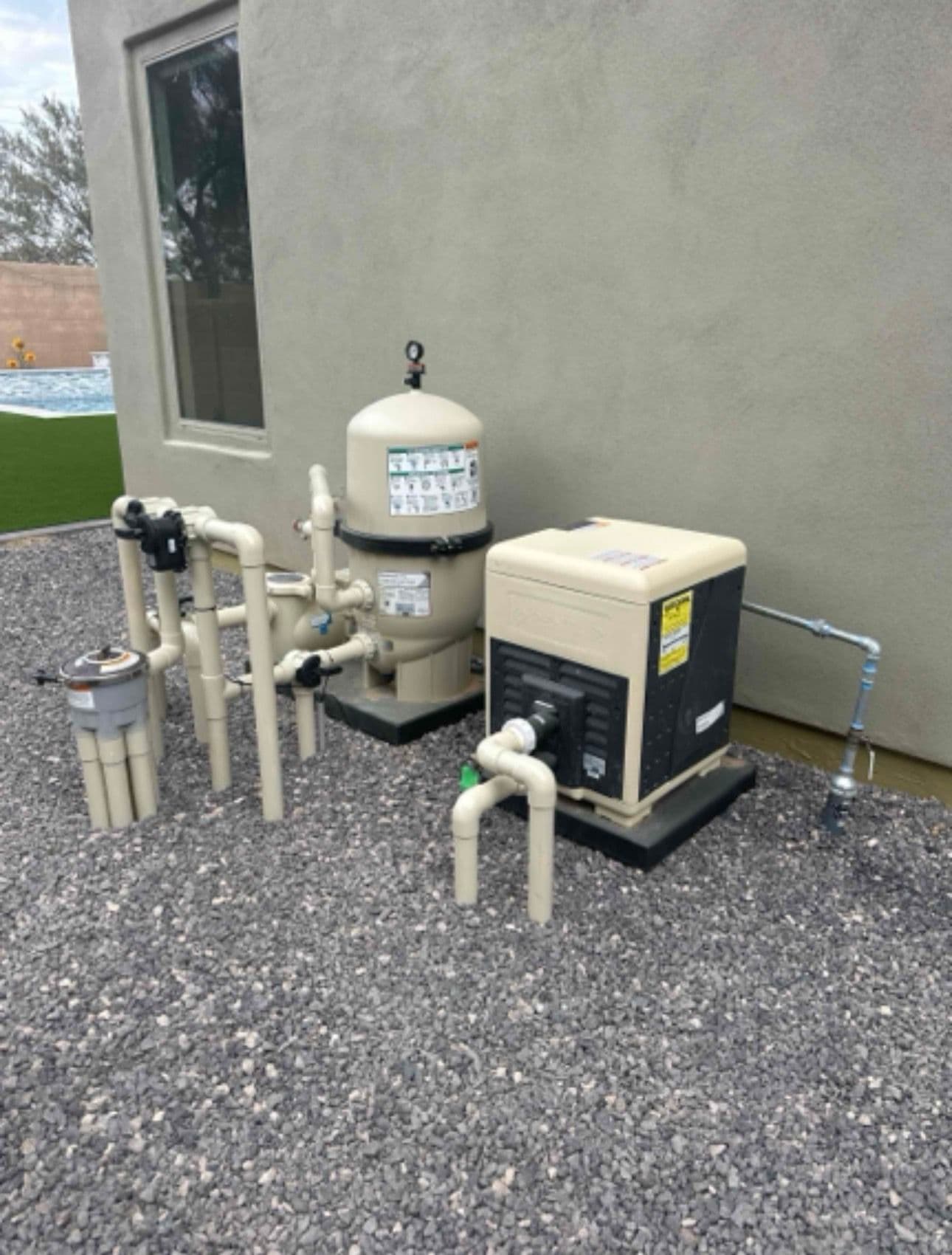 Project New Pool Equipment Setup with Pump and Heater Installation image